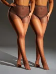 2Pairs Women Sexy Tights Fashionable Minimalist Pantyhose – Black