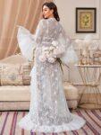 Women’s Mesh Decorated Patchwork Lace Perspective Nightgown