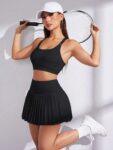 2pcs Women Plain Minimalist Casual & Sports Set