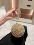 Moonlit EveBag Women’s Fashion Round Ball-Shaped Rhinestone-Studded Glitter Evening Bag