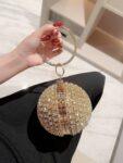 Moonlit EveBag Women’s Fashion Round Ball-Shaped Rhinestone-Studded Glitter Evening Bag