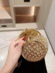 Moonlit EveBag Women’s Fashion Round Ball-Shaped Rhinestone-Studded Glitter Evening Bag