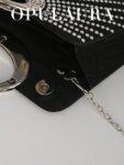 OpulAura Fashionable Sparkling Crystal Embellished Evening Clutch Bag For Women – Gold