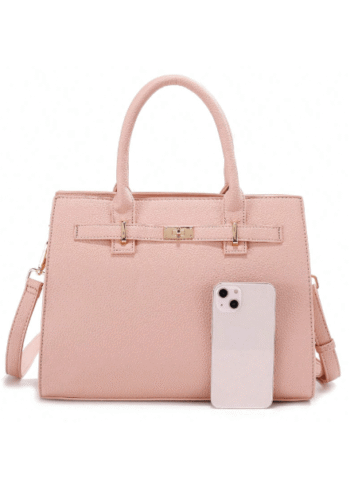 Senior Sense Lychee Print Kelly Bag – Large-Capacity Women's Handbag, Versatile Single Shoulder & Crossbody Design