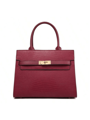 Women's Top Handle Tote Bag - Women's Luxury Crossbody Shoulder Bags - Leather Tote Bag - Burgundy