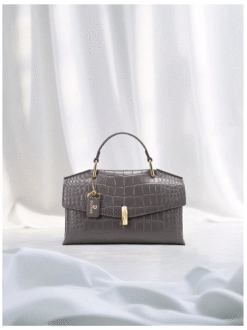 Fashionable Minimalist Crocodile Grain Handbag – Elegant & Portable Tote for Office, Commute & Travel | Shoulder & Crossbody Messenger Bag