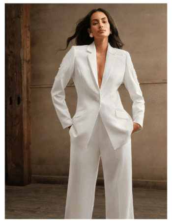 Anewsta Luxury Beaded Suit Jacket – High-End Elegant Commuter Blazer for Women