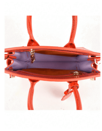 Ruby Croco Satchel Bag – Elegant Crocodile-Embossed Handbag with Classic Structured Design