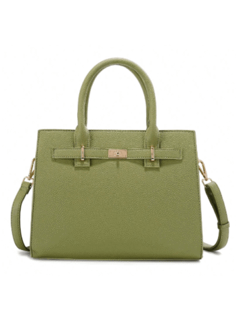 Senior Sense Lychee Print Kelly Bag – Large-Capacity Women's Handbag, Elegant Single Shoulder & Crossbody Design